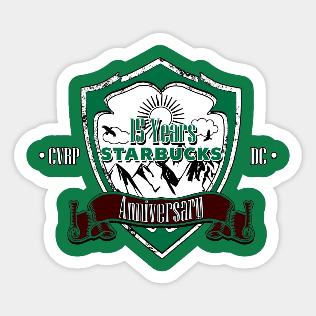 Starbucks CVRP-DC 15 Years Anniversary Sticker by BoxcutDC